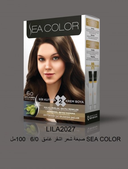 SEA COLOR صبغة شعر اشقر غامق 6/0 100مل	